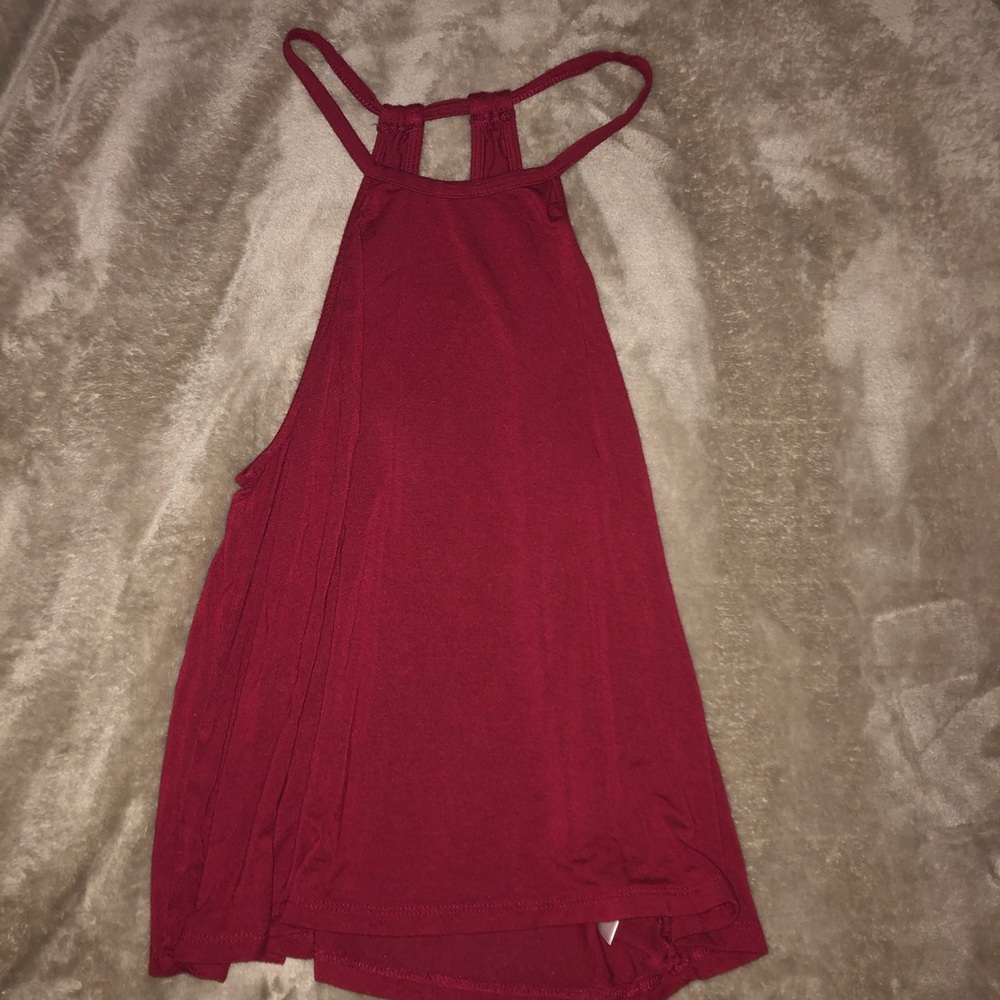 Burgundy Racerback Tank Top - Picture 3 of 3